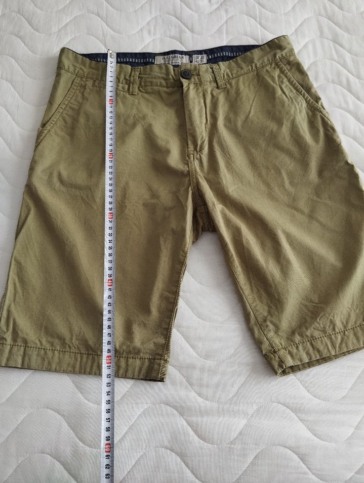 Bej Kemerli Erkek Keten Şort - Görsel 4