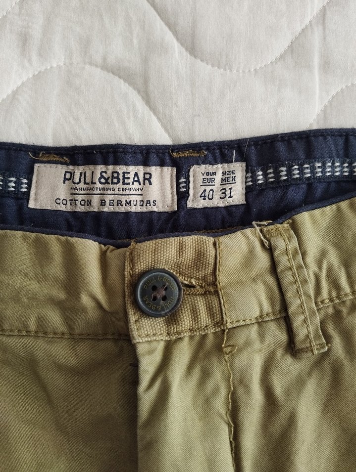 Bej Kemerli Erkek Keten Şort - Görsel 3