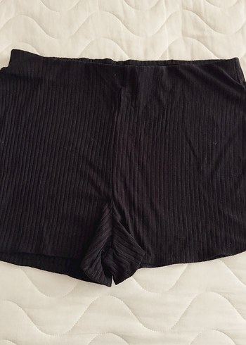 Siyah Fitilli Mini Hamile Şortu - Görsel 2