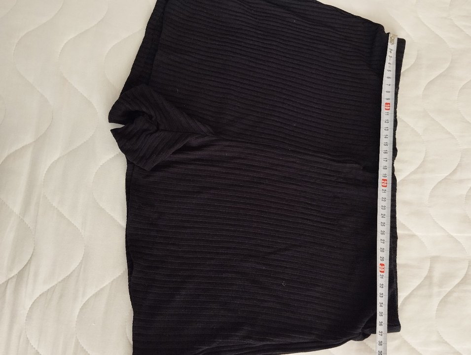 Siyah Fitilli Mini Hamile Şortu - Görsel 5