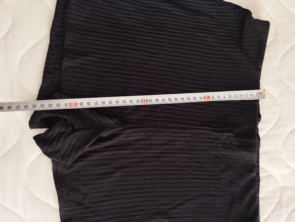 Siyah Fitilli Mini Hamile Şortu - Görsel 4