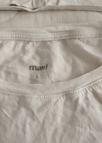 Baskılı Beyaz Tişört, Kısa Kollu - Görsel 4