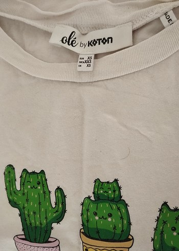 Baskılı Beyaz Tişört, Kısa Kollu - Görsel 5