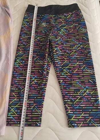 Kızlar için Bağlama Desenli ve Renkli Taytlar - Görsel 5