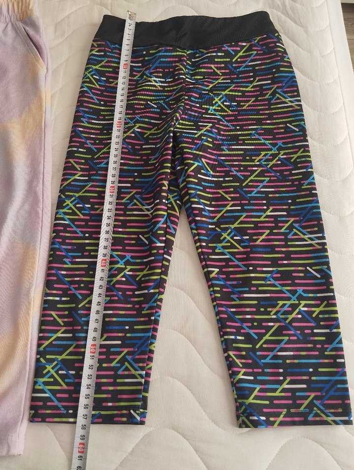 Kızlar için Bağlama Desenli ve Renkli Taytlar - Görsel 5