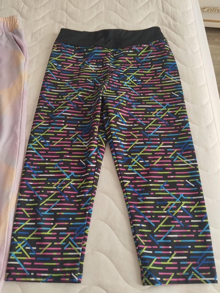 Kızlar için Bağlama Desenli ve Renkli Taytlar - Görsel 3