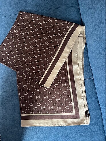 Gucci Gucci kahverengi krem şal