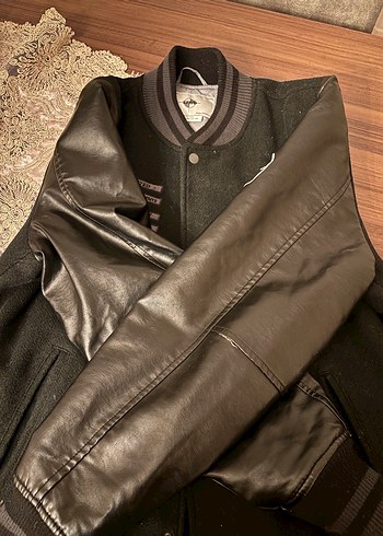 Düğmeli Siyah Deri Street Wear Ceket - Görsel 3