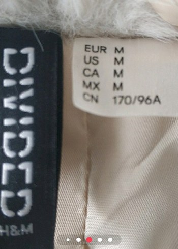 H&M Beyaz Kürk Detaylı Kadın Mont