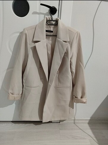 l Beden ten rengi Renk Pudra blazer cekat