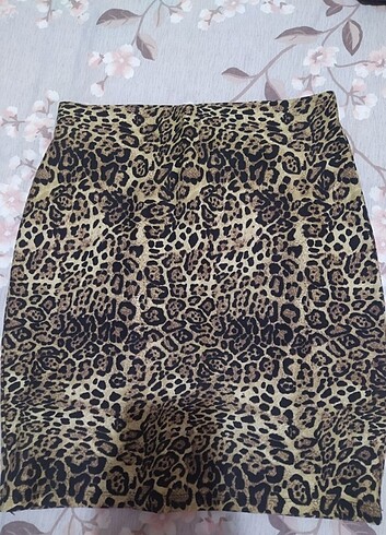 m Beden Leopar mini etek 