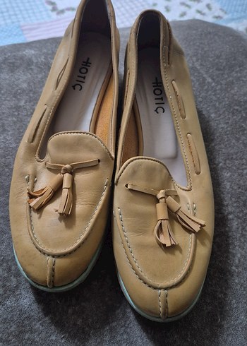 Bej Deri Püsküllü Kız Çocuk Loafer - Görsel 4