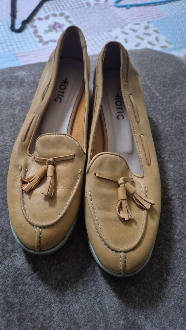 Bej Deri Püsküllü Kız Çocuk Loafer - Görsel 4