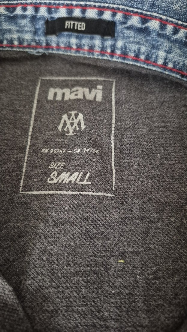 Gri Denim Yaka Kısa Kollu Erkek Polo Tişört - Görsel 2