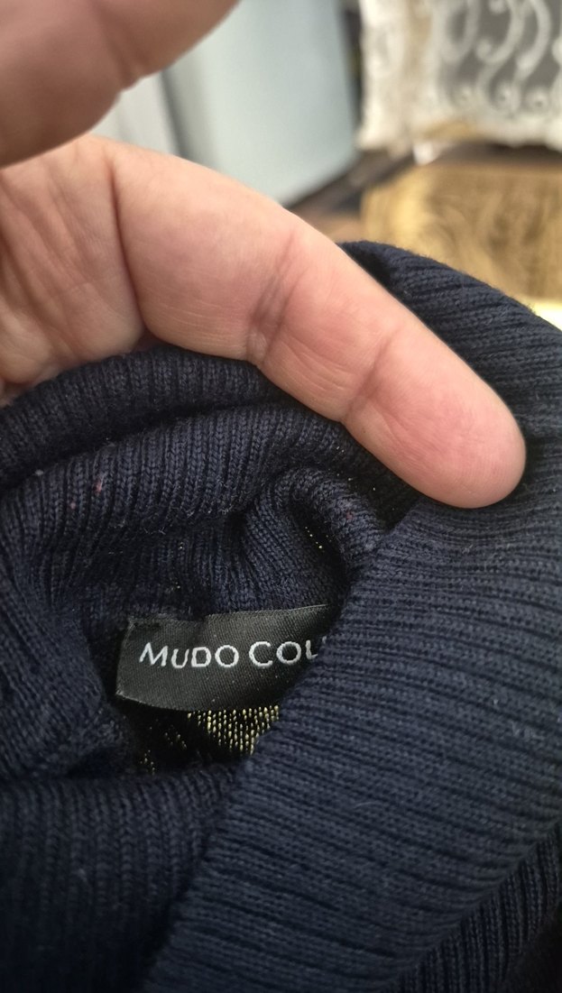 Lacivert Kadın Balıkçı Yaka Triko Kazak - Görsel 2