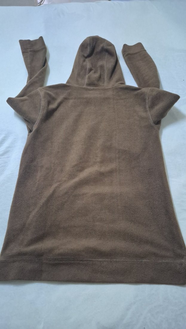 Kahverengi Kapüşonlu kadınPolar Sweatshirt - Görsel 2