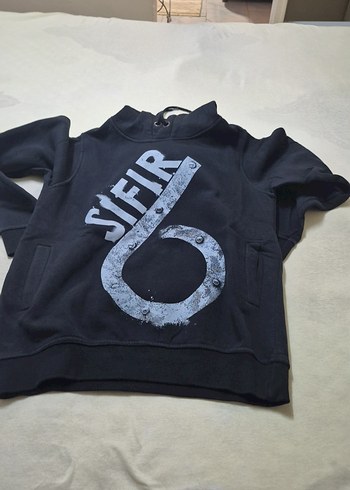 Siyah Baskılı Erkek Polar Sweatshirt - Görsel 2