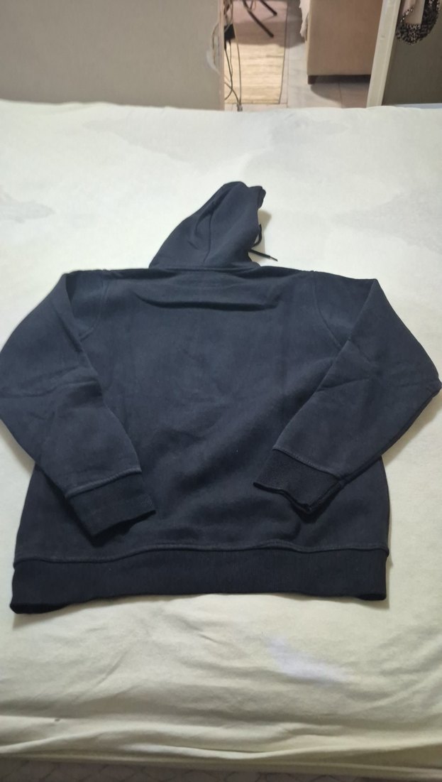 Siyah Baskılı Erkek Polar Sweatshirt - Görsel 4