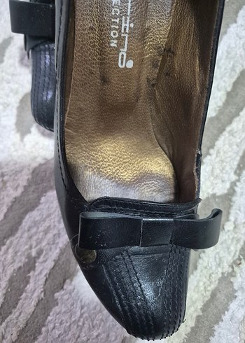 Siyah Tokalı Stiletto Kadın Klasik Ayakkabı - Görsel 2