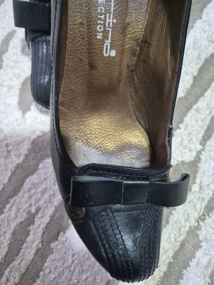 Siyah Tokalı Stiletto Kadın Klasik Ayakkabı - Görsel 2