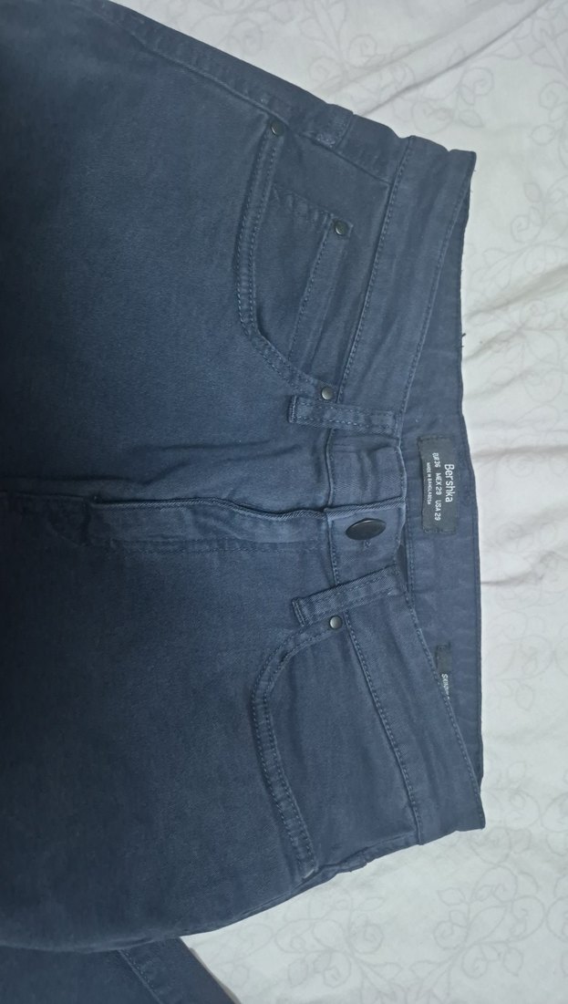 Lacivert Regular Fit Denim bayan  Pantolon - Görsel 2