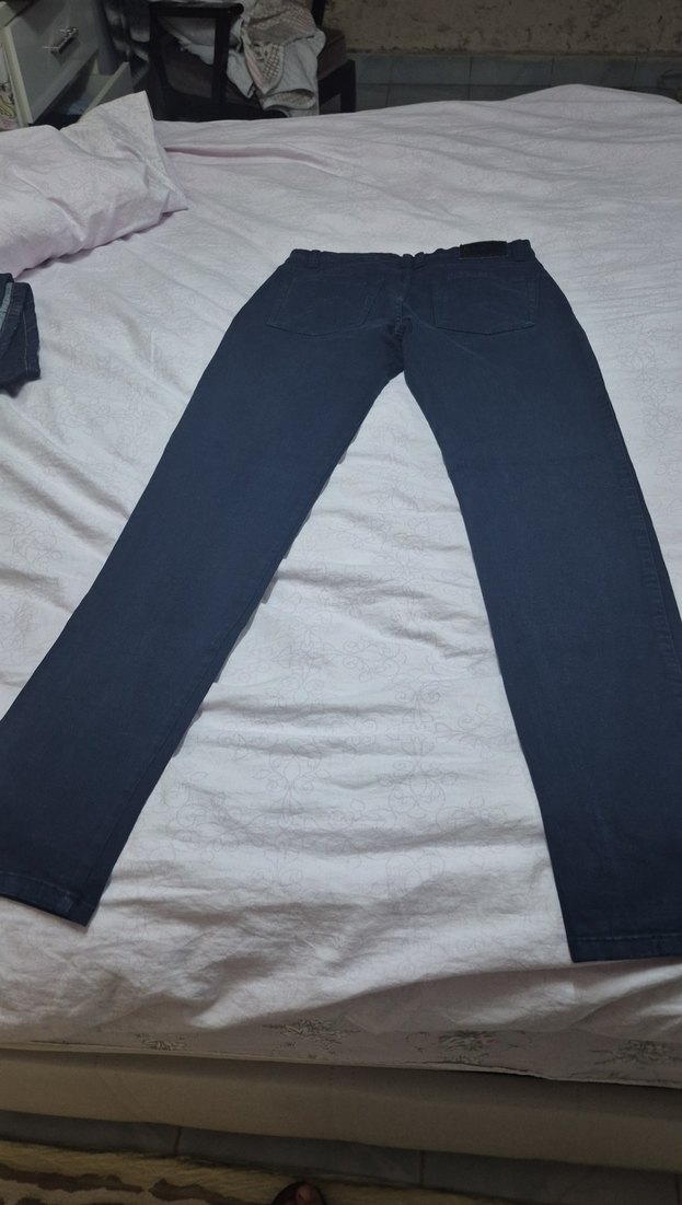 Lacivert Regular Fit Denim bayan  Pantolon - Görsel 4