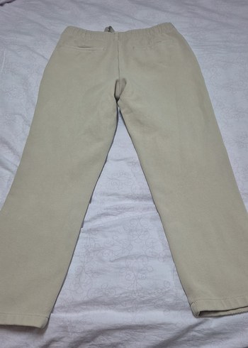 Bej Rahat Kesim Kadın Kumaş Pantolon - Görsel 4