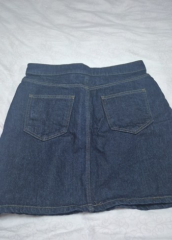 Kadın Lacivert Denim Mini Etek - Görsel 2