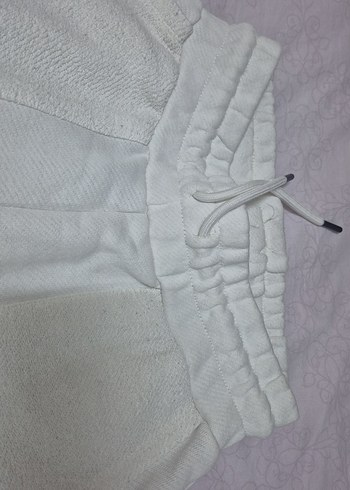 Beyaz Kadın Rahat Kesim Sweatpant - Görsel 5