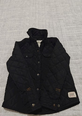 Siyah Düğmeli Erkek Çocuk Mont - Görsel 2