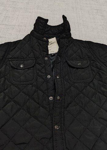 Siyah Düğmeli Erkek Çocuk Mont - Görsel 4