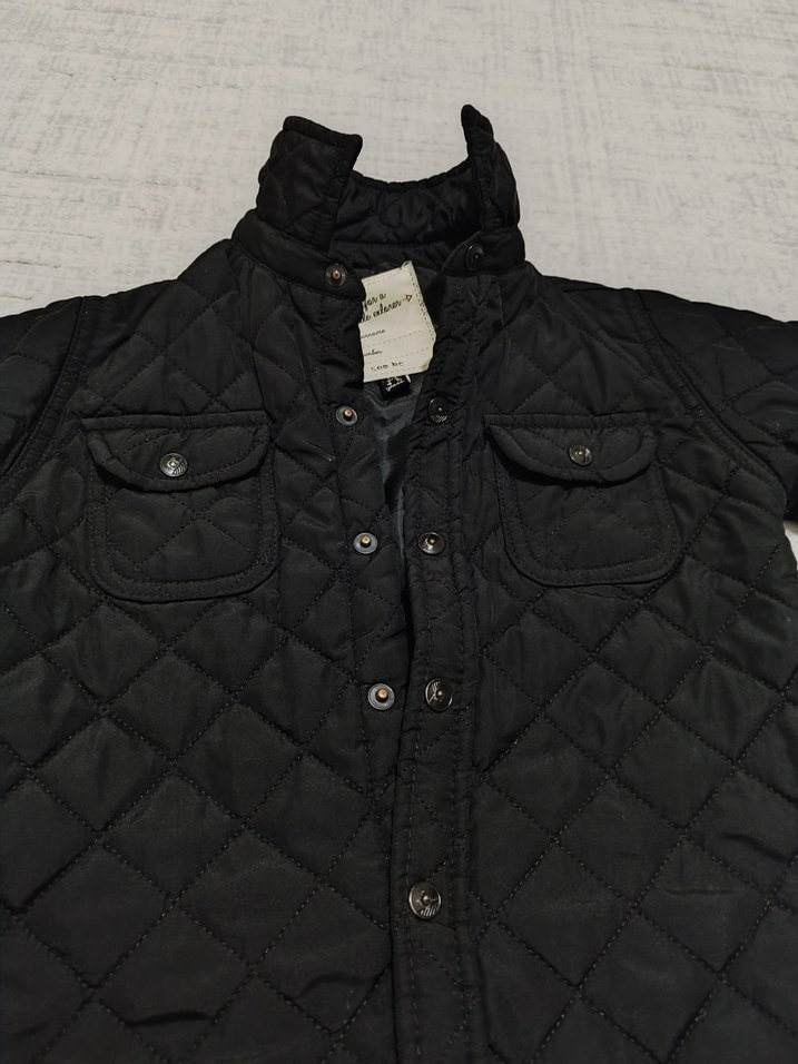 Siyah Düğmeli Erkek Çocuk Mont - Görsel 4