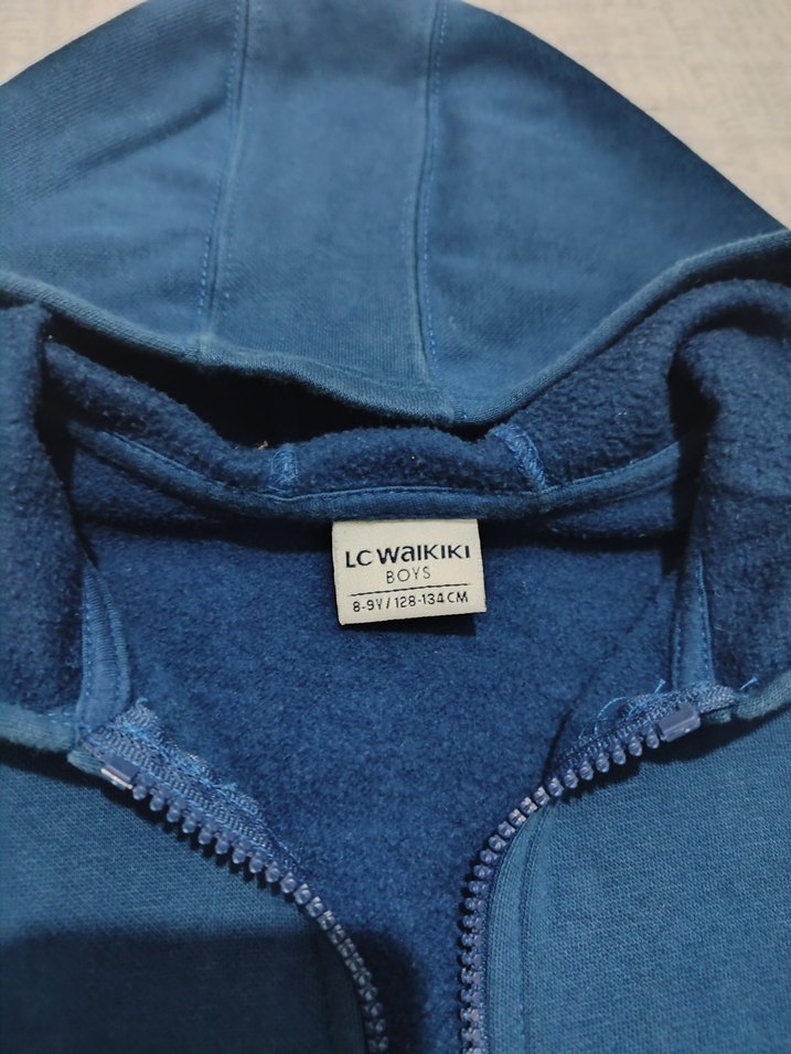 Erkek Çocuk Kapüşonlu Fermuarlı Yelek - Görsel 3