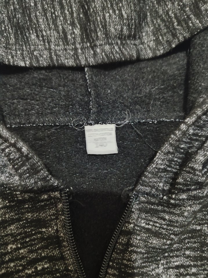 Erkek Kapüşonlu Siyah Fermuarlı Sweatshirt - Görsel 3