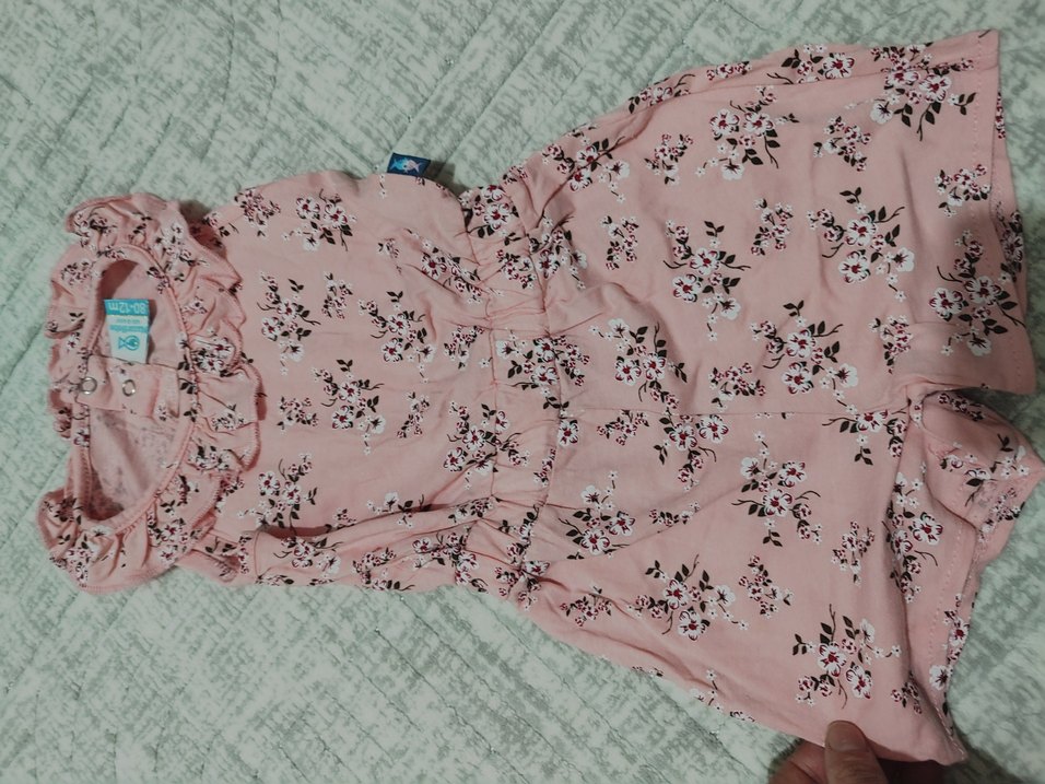 Pembe Fırfırlı Baskılı Kız Bebek Tulum - Görsel 2