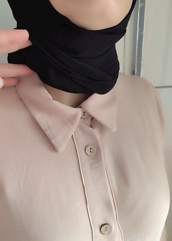 Bej Düğmeli Uzun Keten Elbise - Görsel 6