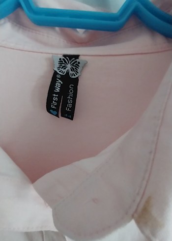 Diğer Pembe Düğmeli Kadın Gömlek