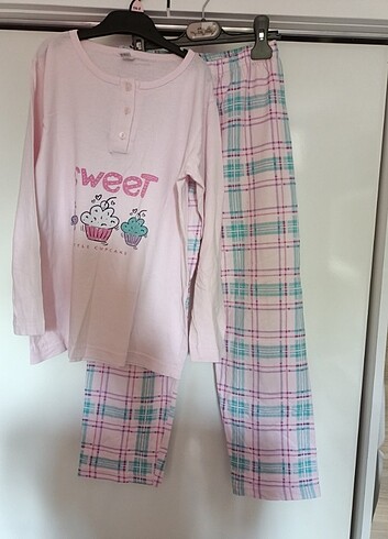 Penye uzun kollu yazlık pijama 