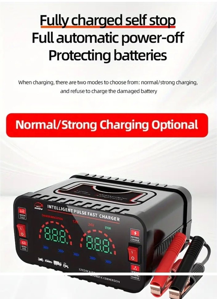 araba akü şarz cihazı profesyonel tip - Görsel 2