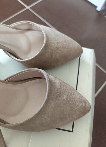 Bambi süet topuklu ayakkabı - Görsel 5