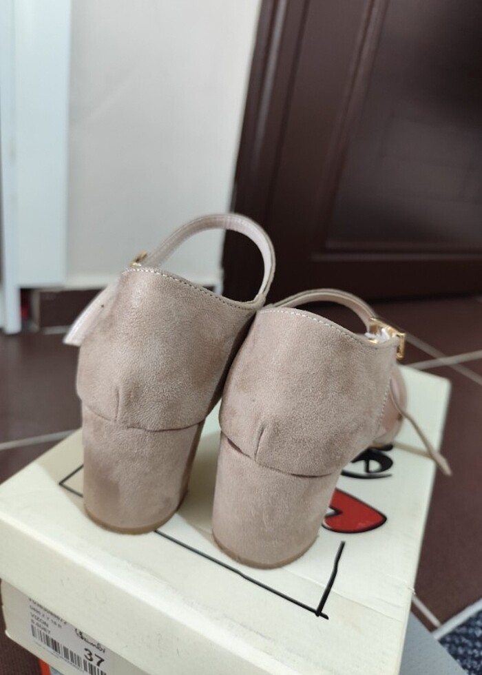 Bambi süet topuklu ayakkabı - Görsel 2