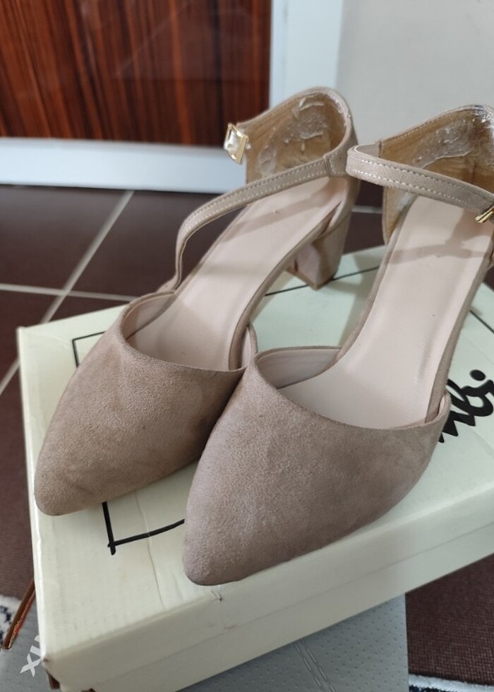Bambi süet topuklu ayakkabı - Görsel 3