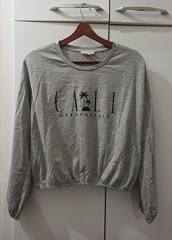 Gri renk beli lastikli sweatshirt 