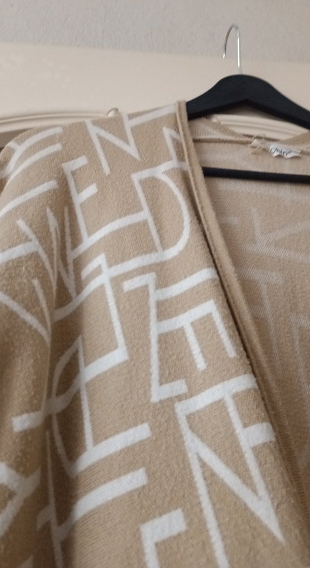 Bej Desenli Kadın Salaş Panço - Görsel 3