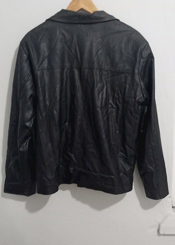 xl Beden Erkek Siyah Deri Biker Ceket