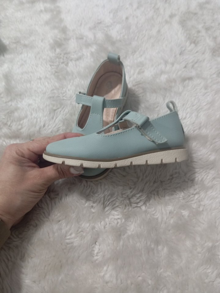 Kız Çocuk Pastel Mavi Tokalı Babet - Görsel 3