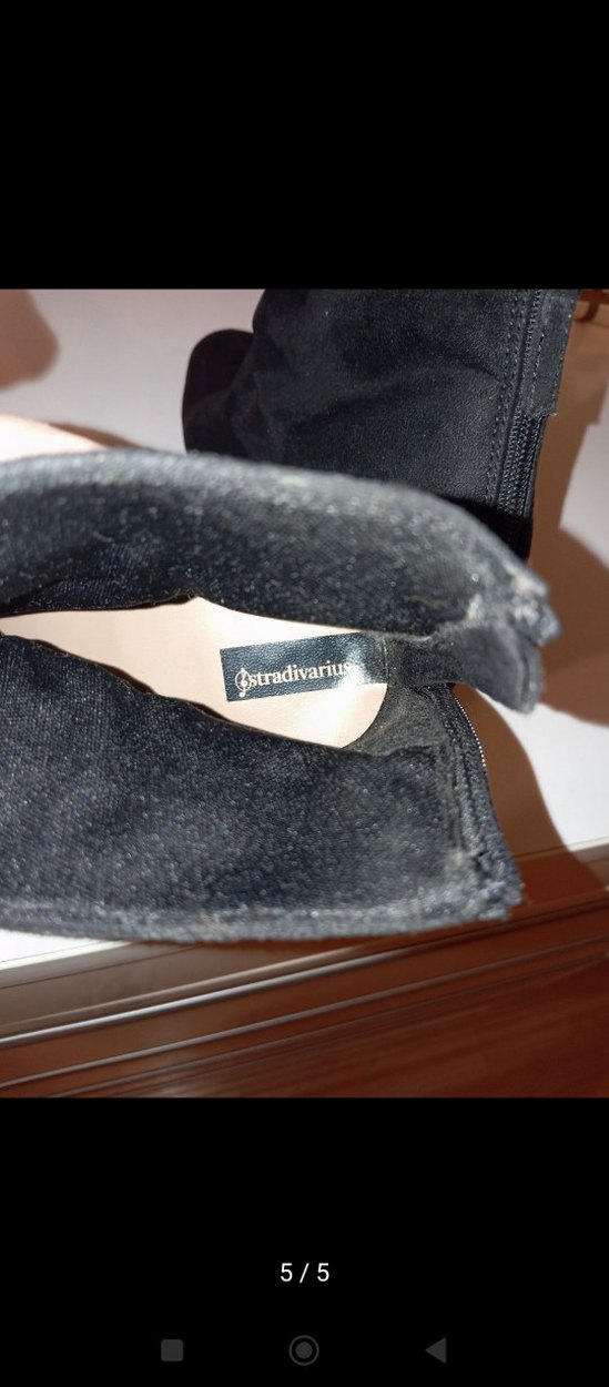 Kadın Siyah Süet Topuklu Botlar - Görsel 5