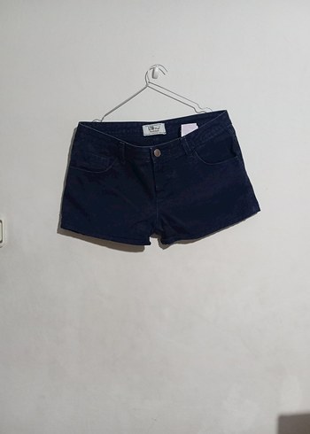 Kadın Koyu Mavi Mini Denim Şort