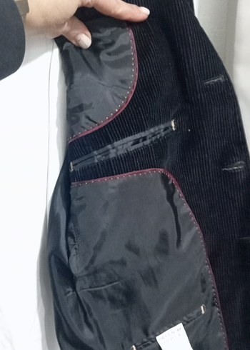 Düğmeli Siyah Erkek Ceket - Görsel 4