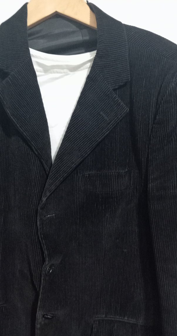 Düğmeli Siyah Erkek Ceket - Görsel 2